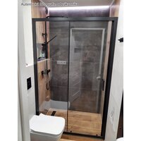 Sprchové dvere maxmax MEXEN APIA 130 cm - BLACK, 845-130-000-70-00