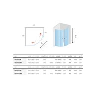 Sprchový box, štvrťkruh, 80 cm, satin ALU, sklo Point, zadné steny biele, liata vanička, so strieškou