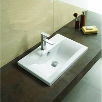 Keramické zápustné umývadlo MEXEN EMMA - 61x39 cm - biele, 25056100