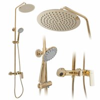Sprchová súprava MAXMAX Rea ROGER s výtokom do vane - zlatá