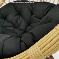 Závesné hojdacie kreslo SANTOS - sivé / čierne - XXL