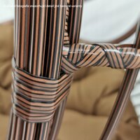 Závesné hojdacie kreslo SANTOS - sivé / čierne - XXL