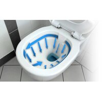 Závesné WC MAXMAX Rea Carlo mini RIMLESS + Duroplast sedátko flat - biele / zlaté