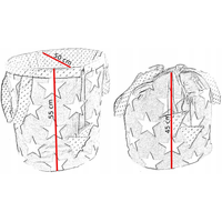 Detský kôš na hračky HVIEZDIČKY - šedočierny