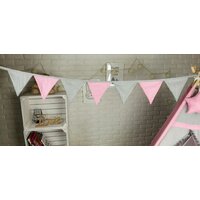 Dekoračná vlajková girlanda LUXURY - RUŽOVÉ ZVIERATKÁ