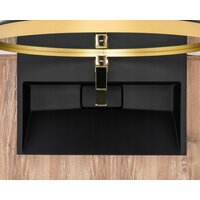 Umývadlo z liateho mramoru MAXMAX Rea GOYA 60 cm - čierne matné