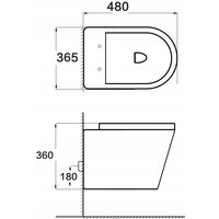 Závesné WC MEXEN RICO RIMLE  + Duroplast sedátko slim - tmavo šedé matné, 30724071