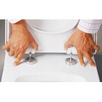 Závesné WC MEXEN RICO RIMLE  + Duroplast sedátko slim - tmavo šedé matné, 30724071