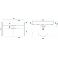Umývadlo z liateho mramoru MAXMAX Rea GOYA 70 cm