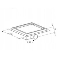 Odtokový sprchový žľab MEXEN FLAT 2v1 - hranatý - 12x12 cm, 1010012