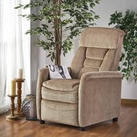 Polohovacie kreslo JURY - čalúnené - šedé