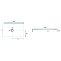 Sprchová vanička MAXMAX Rea ROCK 90x120 cm - šedá
