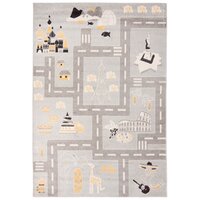 Detský kusový koberec Happy M PAMIATKY - šedý