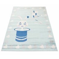 Detský kusový koberec Happy M KRÁLIK - modrý