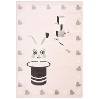 Detský kusový koberec Happy M KRÁLIK - ružový