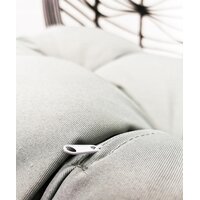 Závesné hojdacie kreslo RIO s podnožkou - čierne / sivé - vel. L