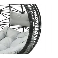 Závesné hojdacie kreslo RIO s podnožkou - krémové / hnedé - vel. XL