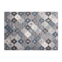 Kusový koberec FIKA Rhombus - šedo-modrý