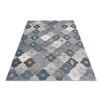 Kusový koberec FIKA Rhombus - šedo-modrý