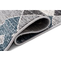 Kusový koberec FIKA Rhombus - šedo-modrý