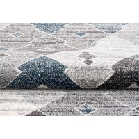 Kusový koberec FIKA Rhombus - šedo-modrý