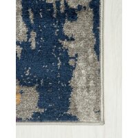 Moderný kusový koberec DENVER Tiras - sivý / modrý