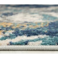Moderné kusový koberec DENVER Tropical - sivý / modrý