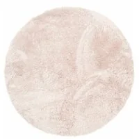 Plyšový guľatý koberec FIREN - béžový