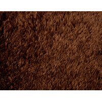 Plyšový guľatý koberec FIREN - hnedý