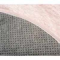 Plyšový guľatý koberec FIREN - ružový