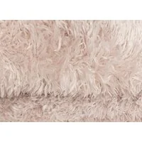 Plyšový guľatý koberec FIREN - béžový