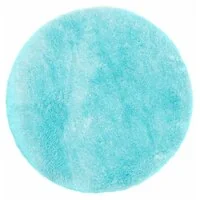Plyšový guľatý koberec FIREN - tyrkysový
