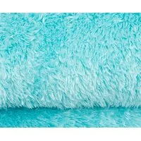 Plyšový guľatý koberec FIREN - tyrkysový