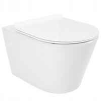 Závesné WC MAXMAX Rea TITO mini RIMLESS + Duroplast sedadlo slim - biele