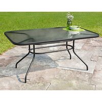 Záhradný set nábytku PATIO pre 6 ľudí - čierno / šedý