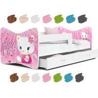 SKLADOM: Detská posteľ THOMAS so zásuvkou - 180x80 cm - HELLO KITTY - ružová