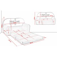 Detská rozkladacia MINI pohovka MYŠKY MINNIE - šedá