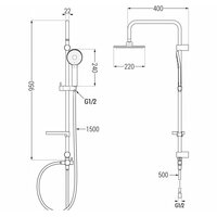 Zostava: Termostatická batéria SLIM + sprchová hlavica PG7 20OX