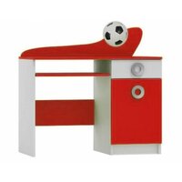 SKLADOM: Písací stôl FUTBAL - TYP A - červený / biely