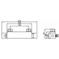 Zostava: Termostatická batéria CUBE + sprchová hlavica PG7 20OX