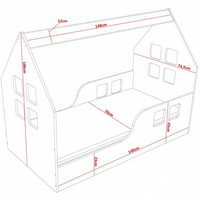 Detská Domčekové posteľ HAPPY HOUSE - Bez motívu - 140x70 cm (12 farieb) + matrace ZADARMO