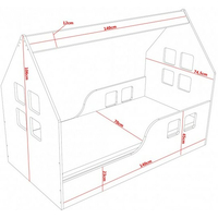 Detská Domčekové posteľ HAPPY HOUSE - Bez motívu - 140x70 cm (12 farieb) + matrace ZADARMO