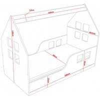 Detská Domčekové posteľ HAPPY HOUSE - Nebo - 140x70 cm (12 farieb) + matrace ZADARMO