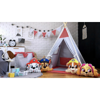 Detský stan TEEPEE (TÍPÍ) LUXURY s doplnkami - LABKOVÁ PATROLA - šedo / červený