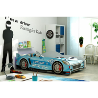Detská autopostel CARS policajné hliadky modrá - 160x80 cm