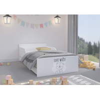 Detská posteľ FILIP - BIELY MEDVEDÍK 180x90 cm