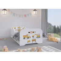 Detská posteľ KIM - STAVEBNÉ STROJE 140x70 cm + MATRAC