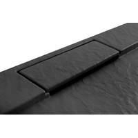 Sprchová vanička MAXMAX Rea GRAND 80x100 cm - imitácia kameňa - čierna