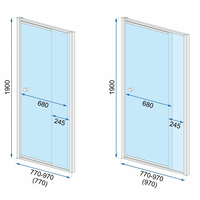 Sprchové dvere MAXMAX Rea VIKTOR 77 až 97 cm