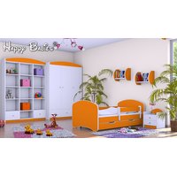 Detská posteľ so zásuvkou 160x80 cm - ORANŽOVÁ
